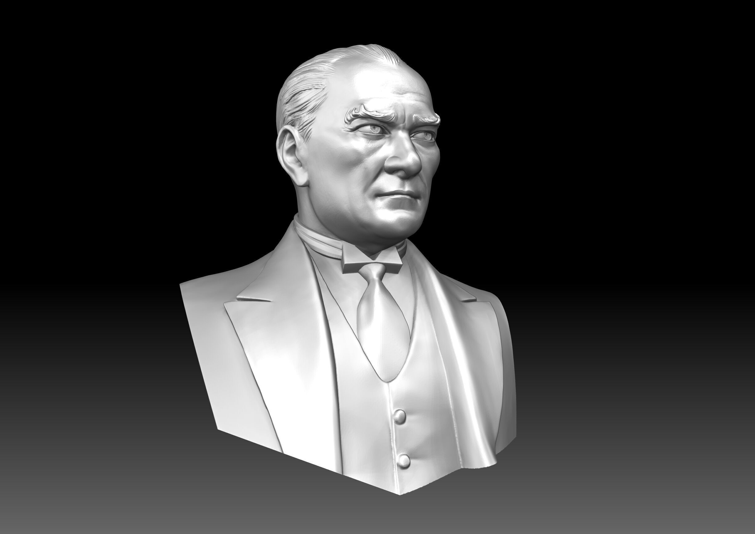Ataturk Bust 3D print model_7