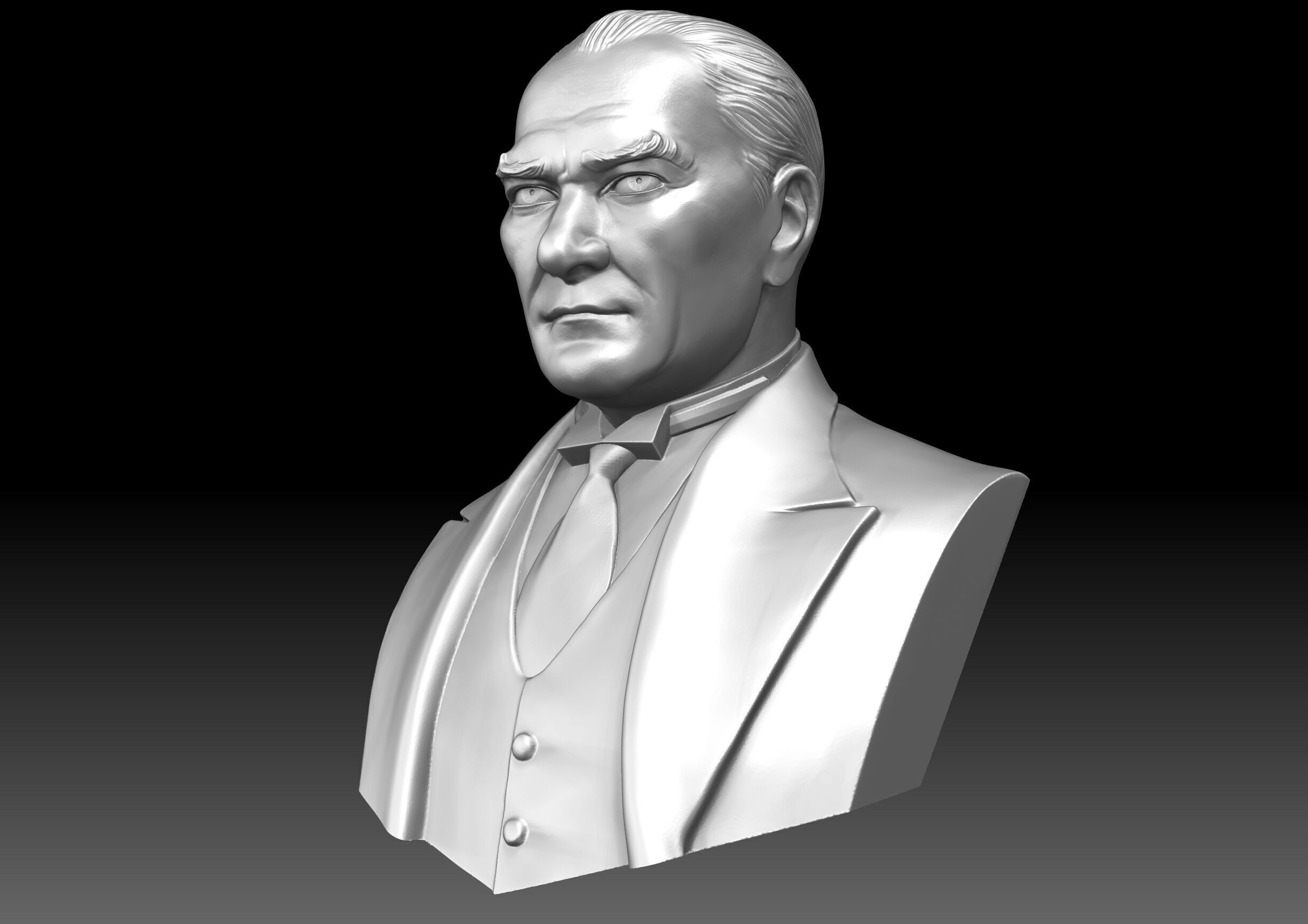 Ataturk Bust 3D print model_6