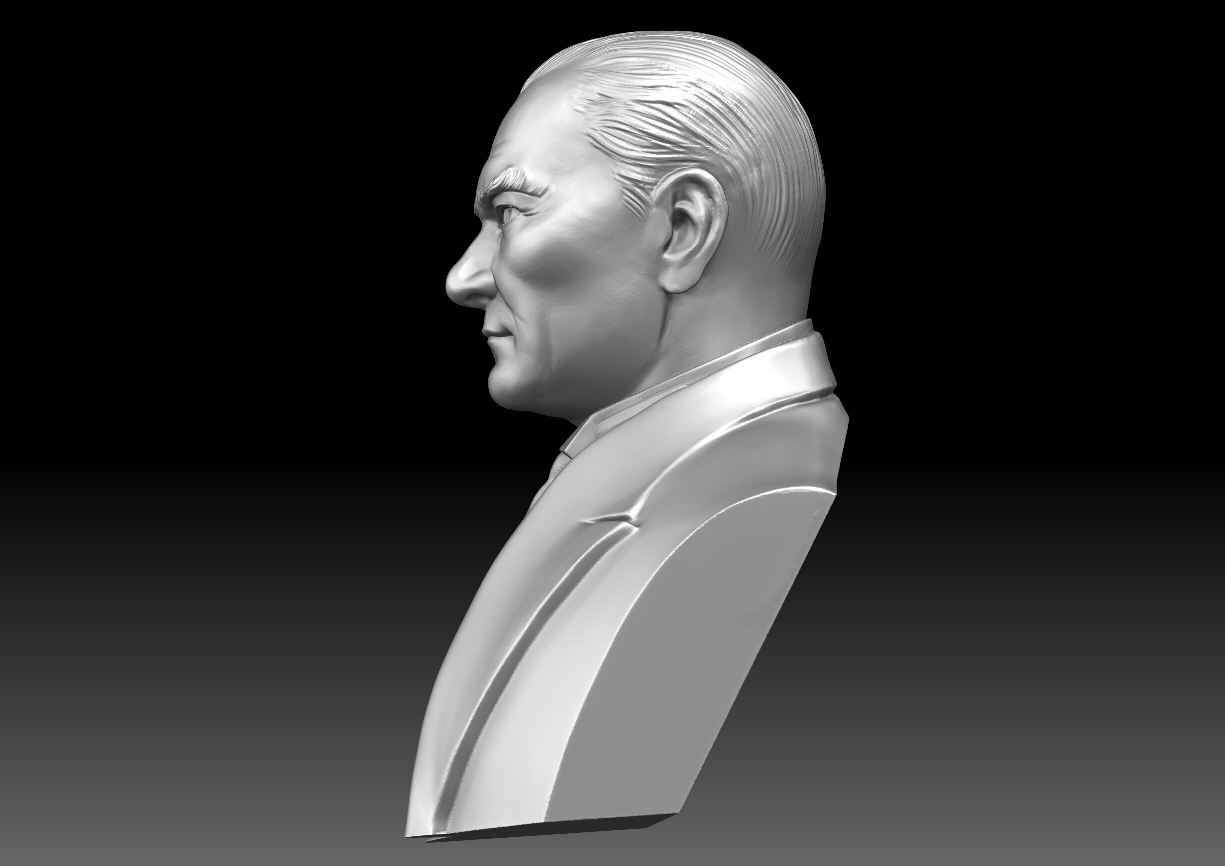 Ataturk Bust 3D print model_5