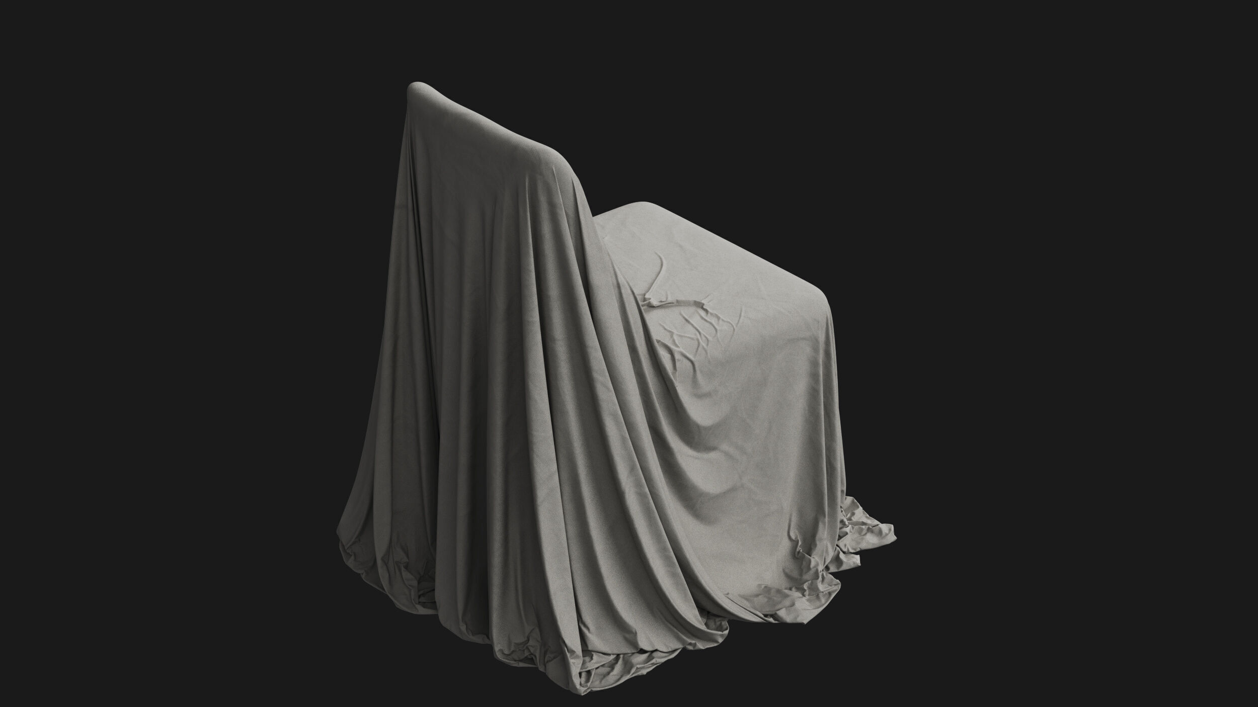 Covered Modern Chair 04 3D model_2