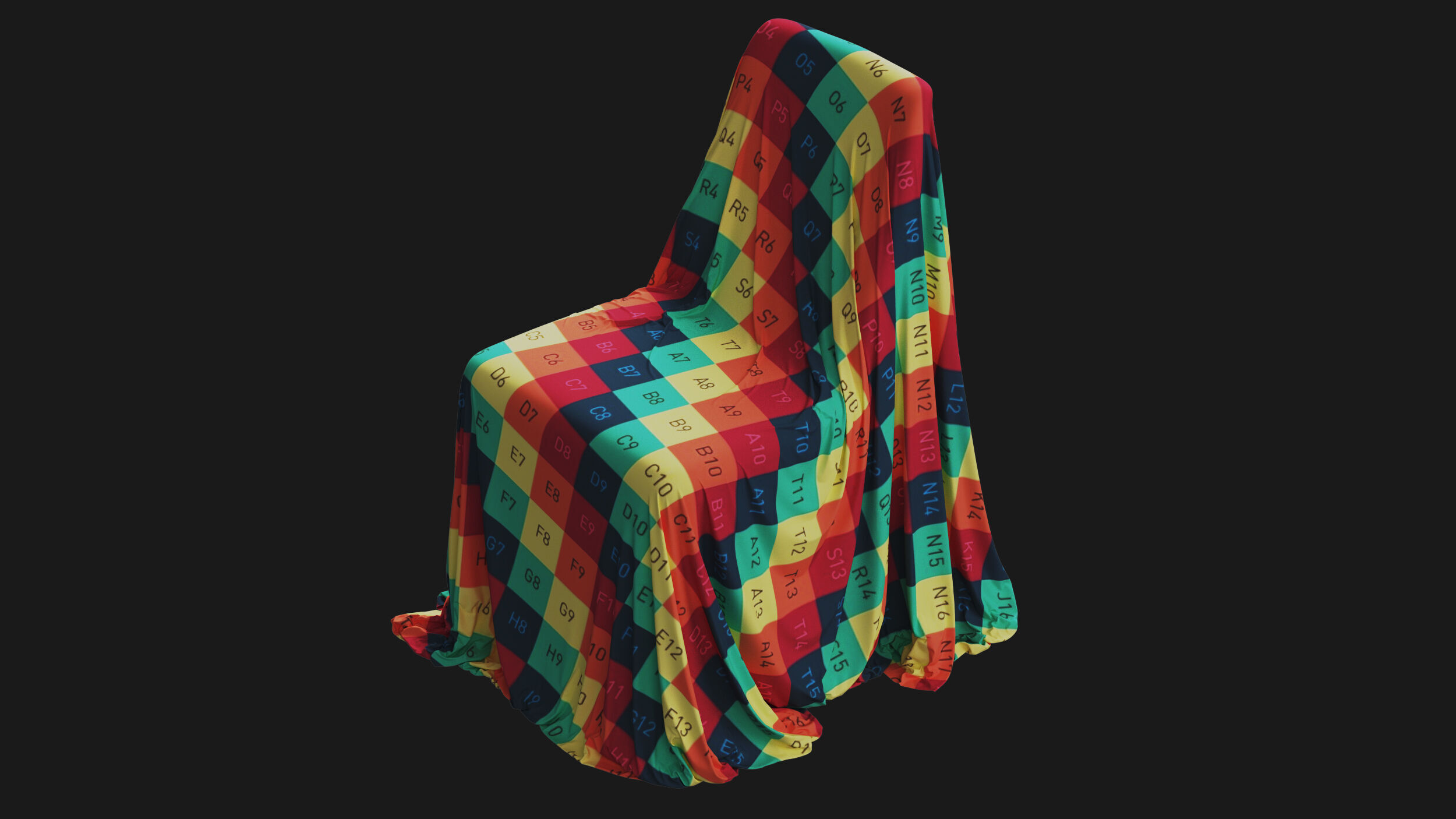 Covered Modern Chair 04 3D model_9