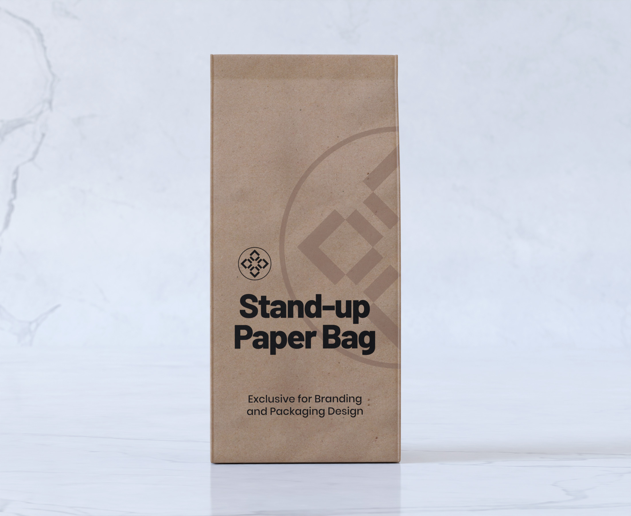 Stand Up Paper Bag 3D model_1