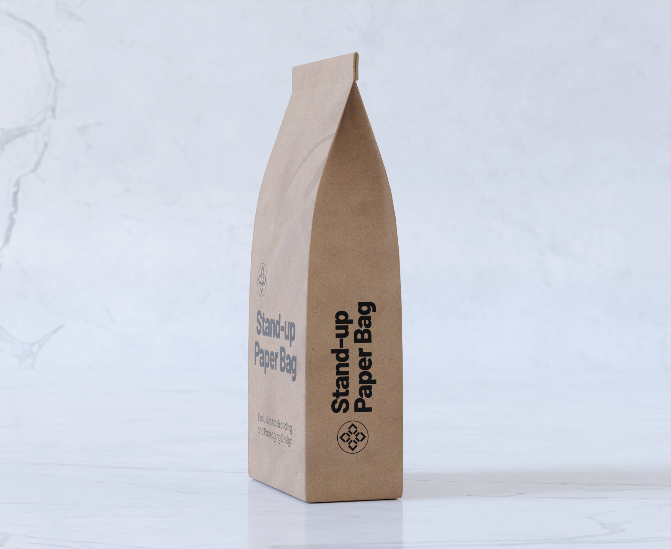 Stand Up Paper Bag 3D model_4