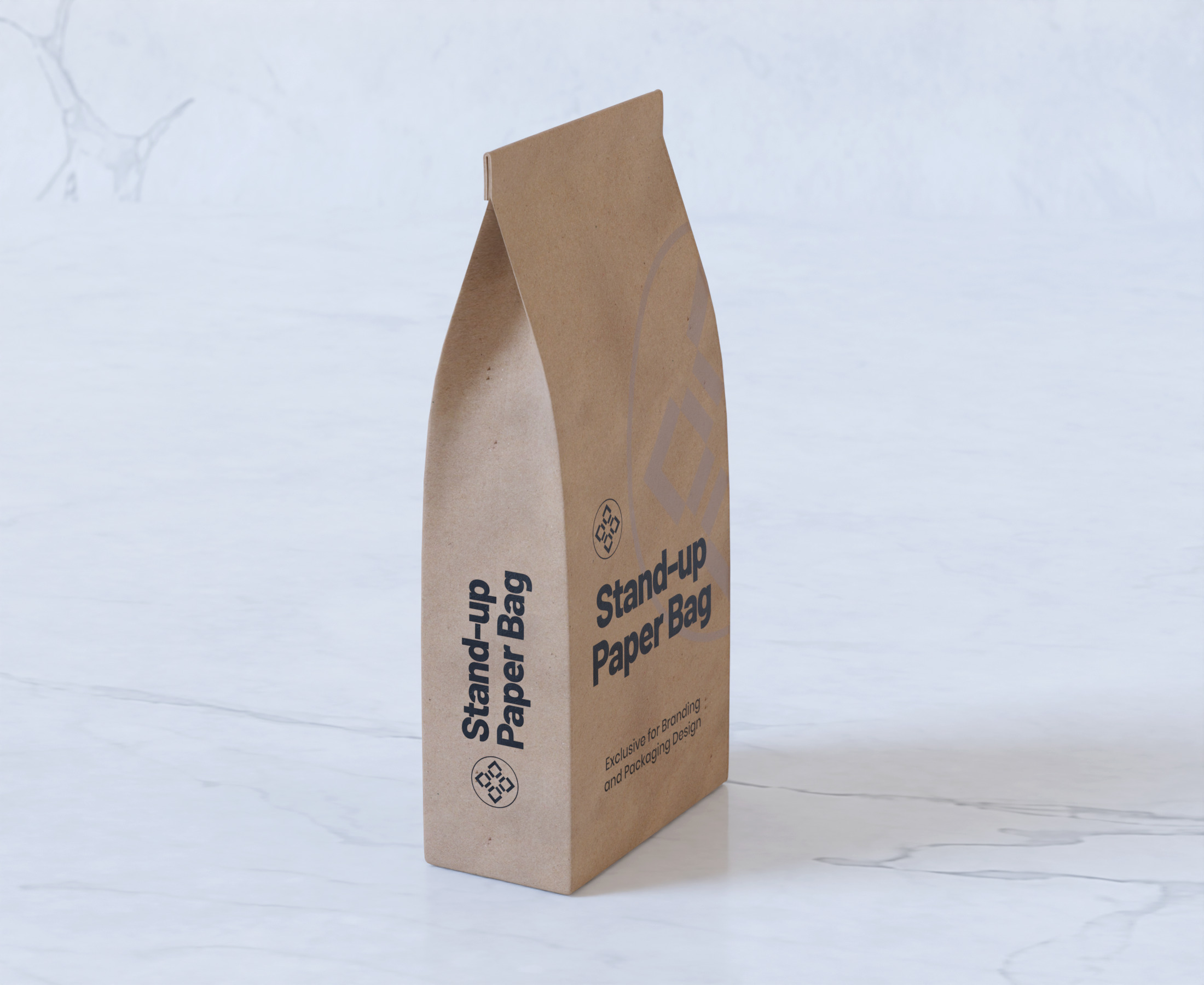 Stand Up Paper Bag 3D model_6