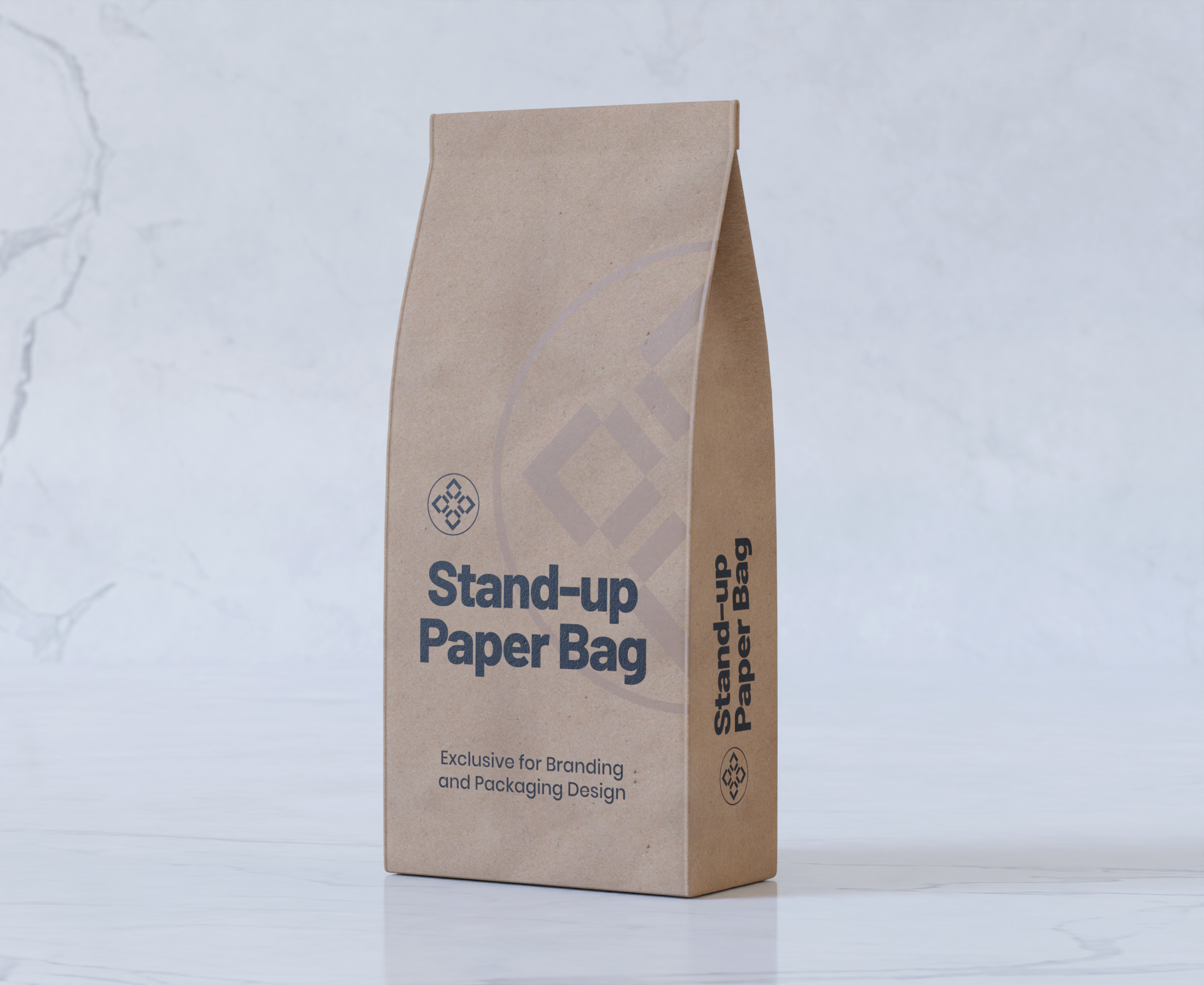 Stand Up Paper Bag 3D model_3