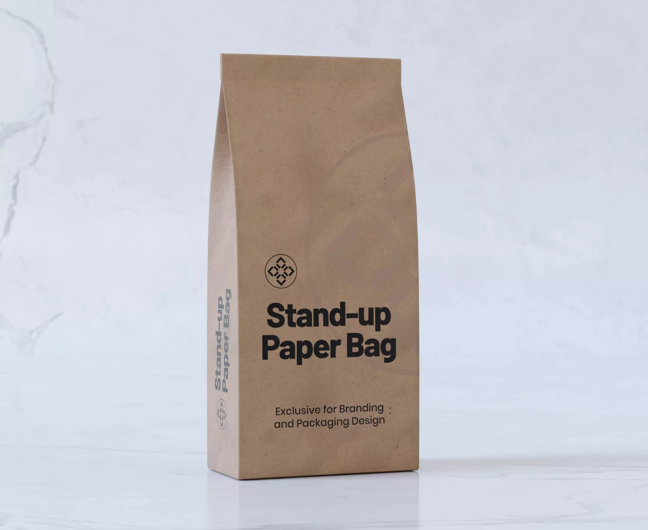 Stand Up Paper Bag 3D model_0