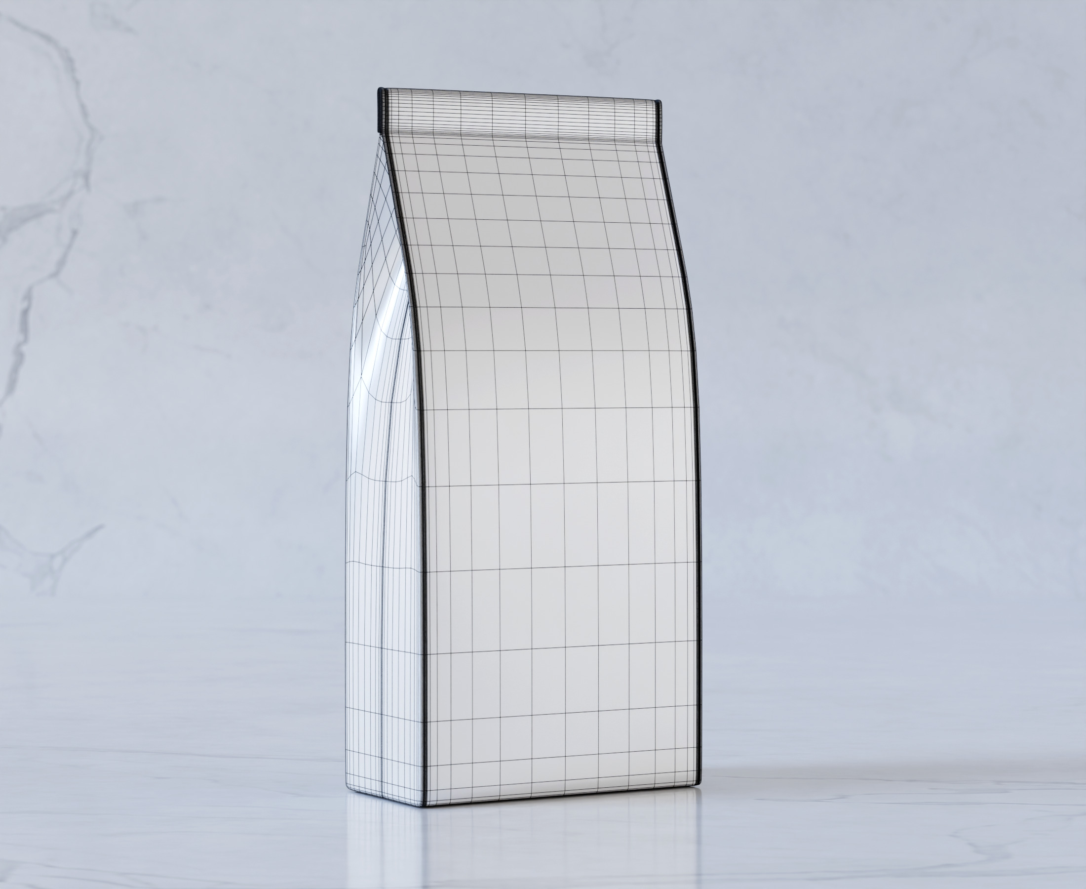 Stand Up Paper Bag 3D model_7