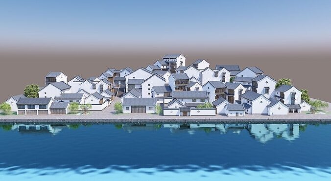 Chinese architecture 3D model