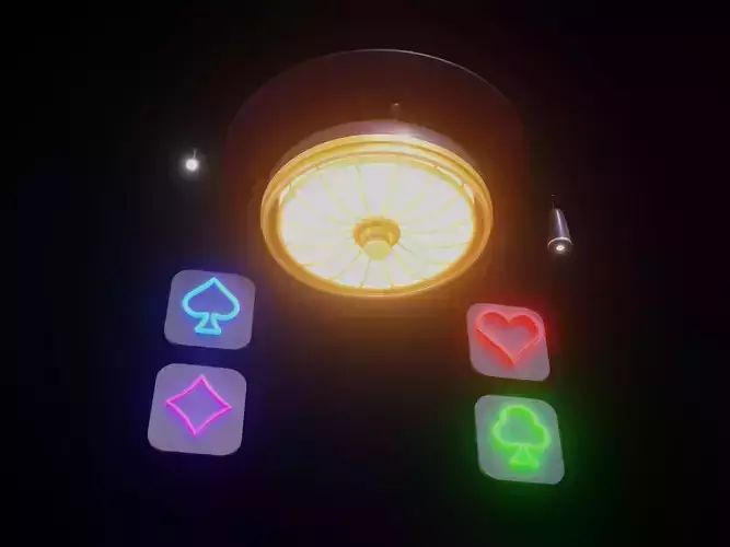Casino Lamps For Virtual Casino Games 3D model