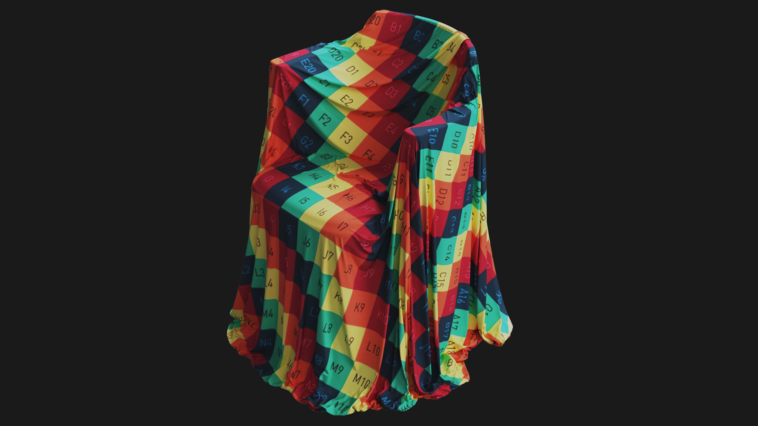 Covered Modern Chair 05 3D model_9