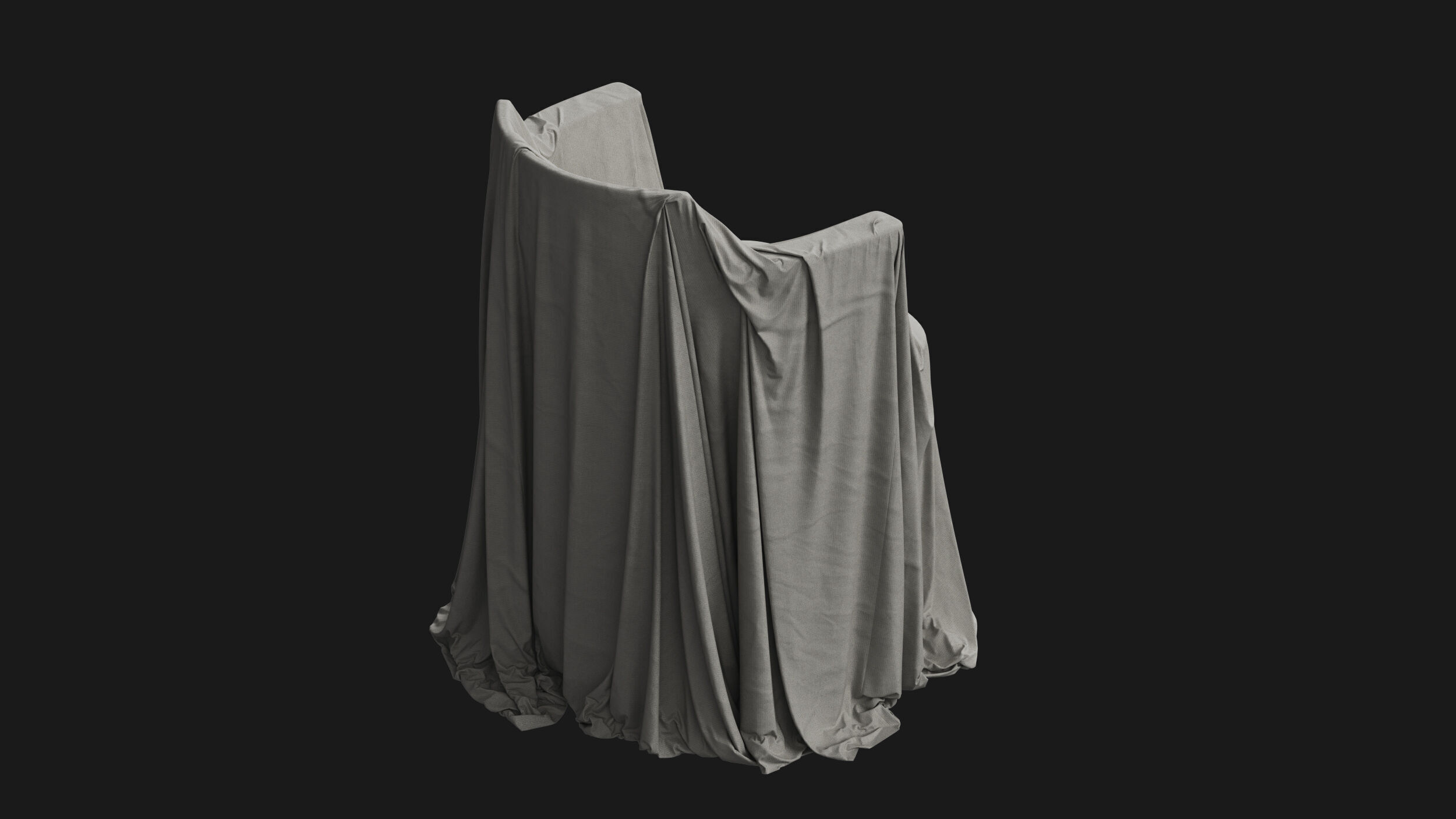 Covered Modern Chair 05 3D model_2