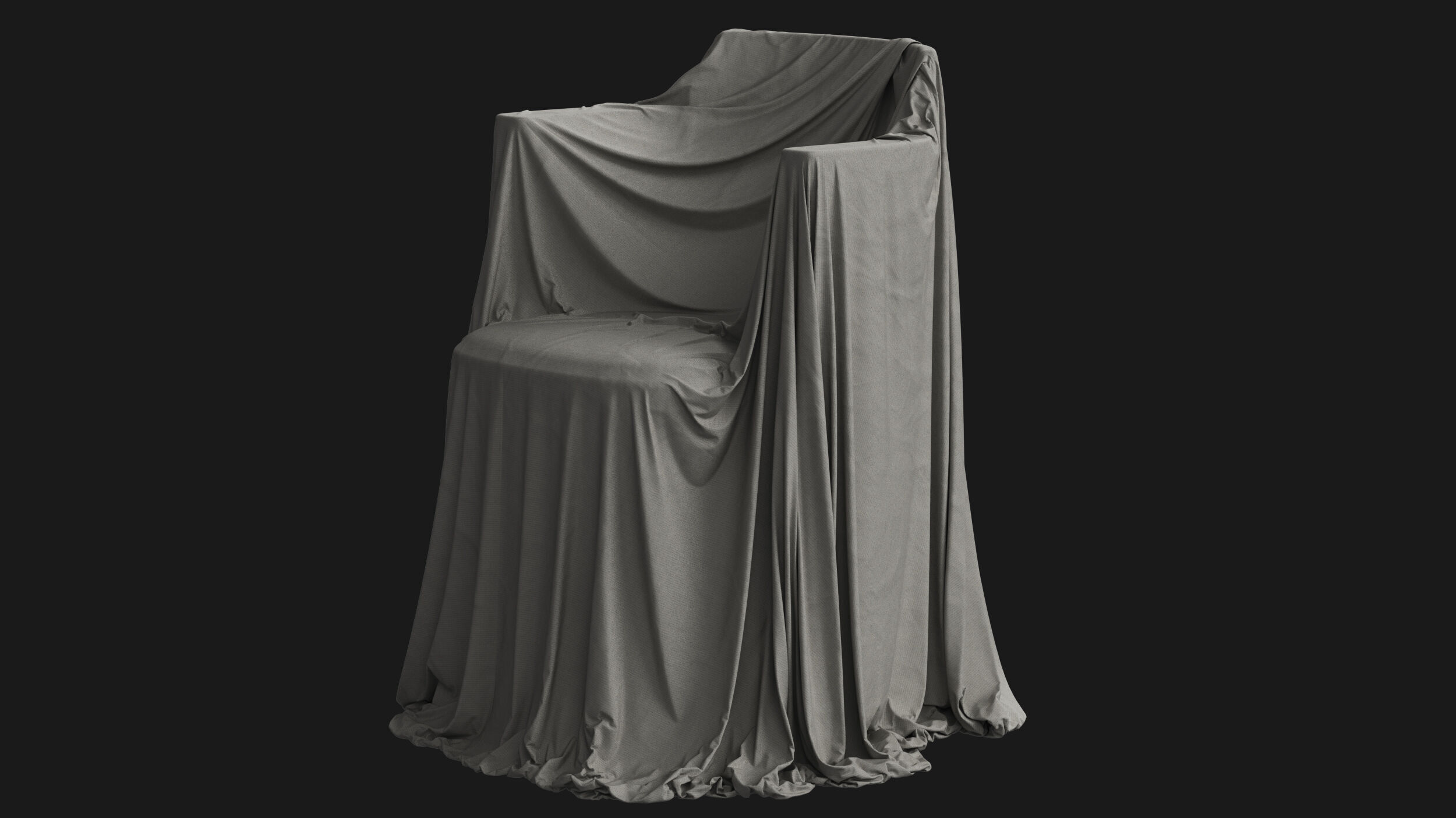 Covered Modern Chair 05 3D model_4