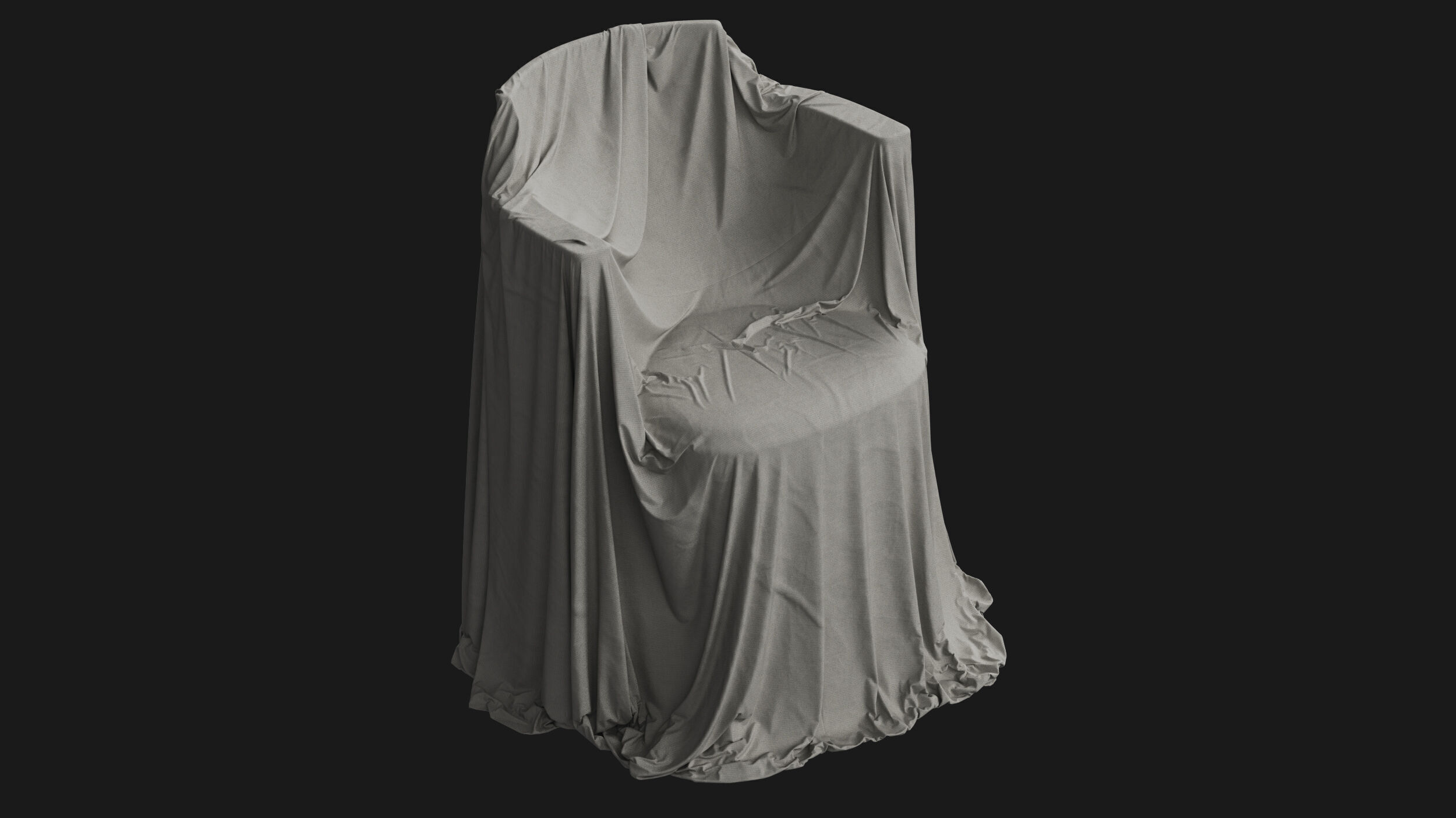 Covered Modern Chair 05 3D model_3