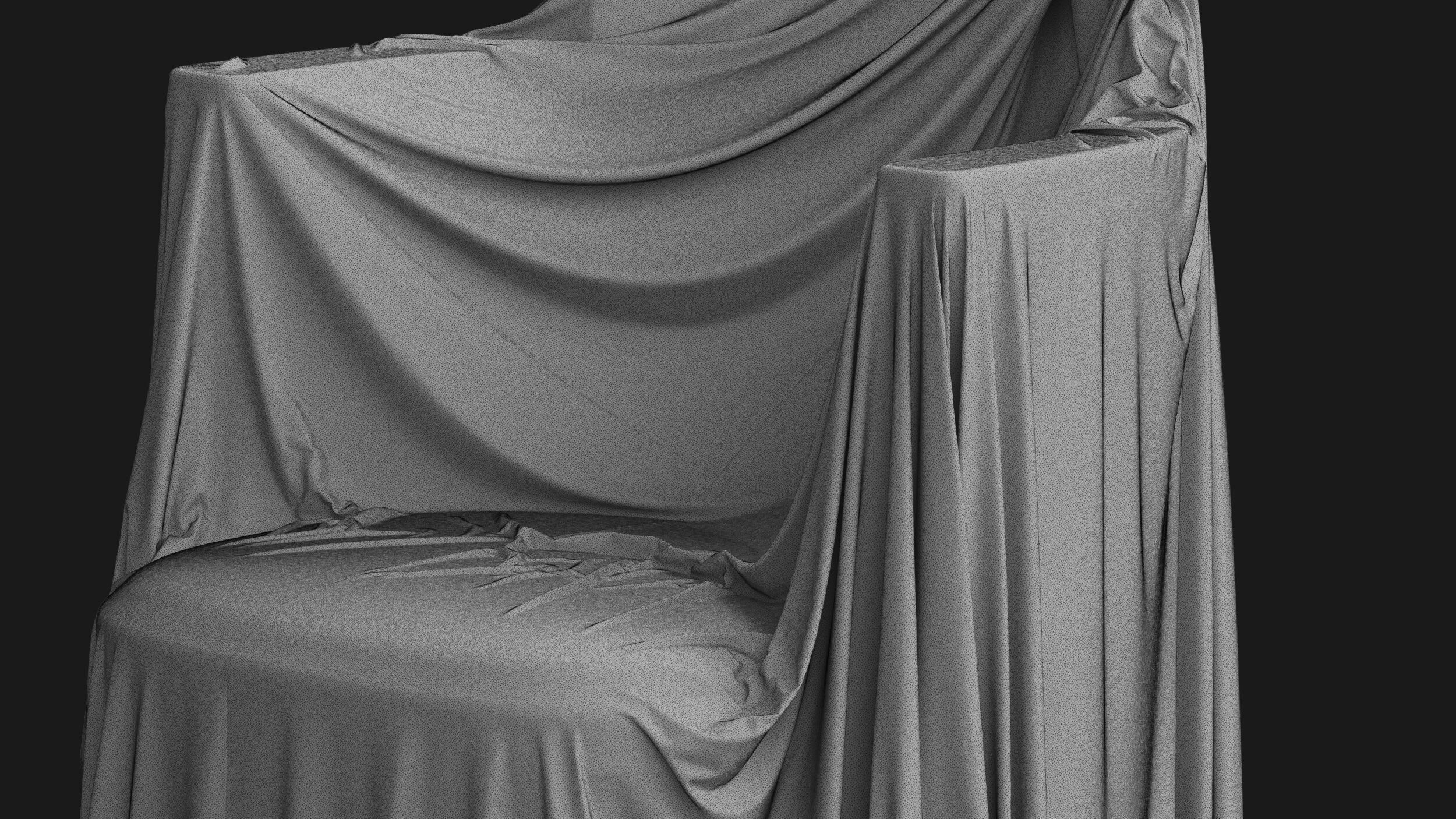 Covered Modern Chair 05 3D model_8