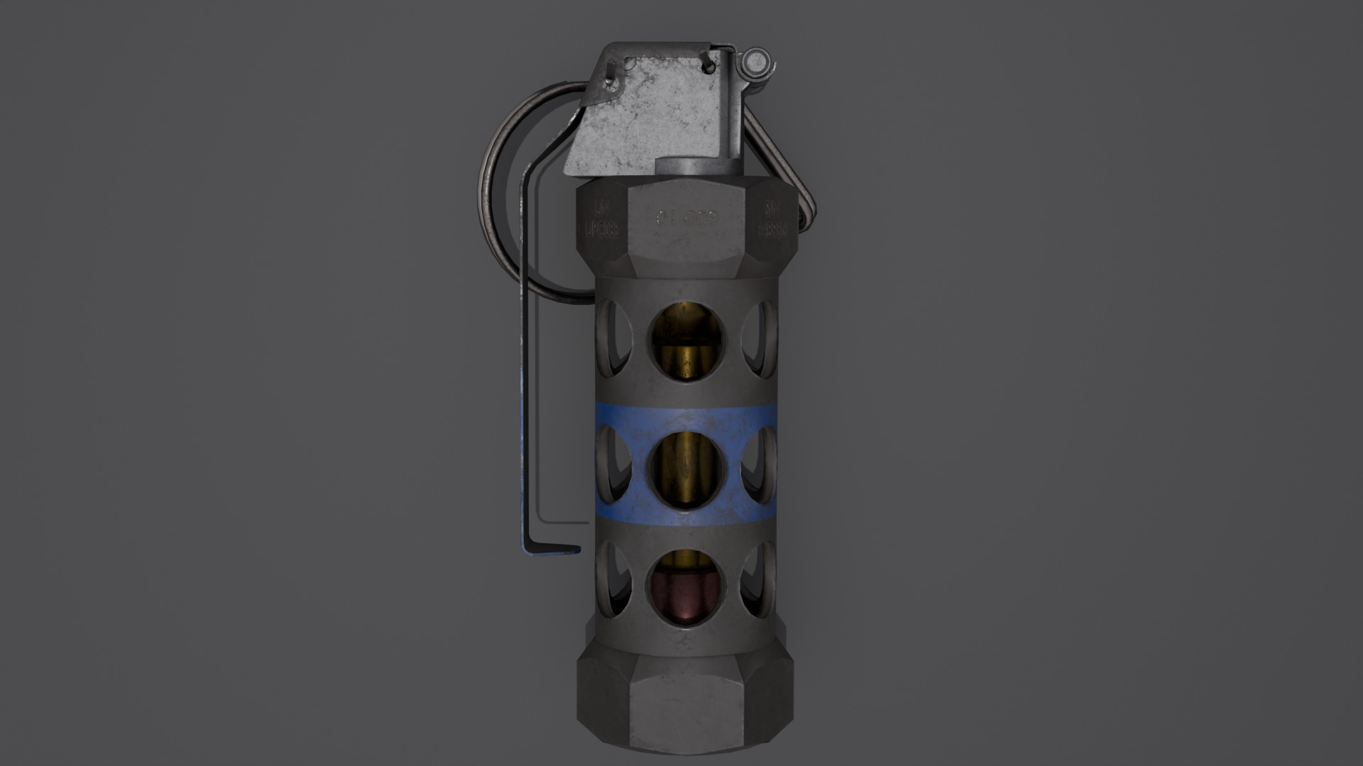 M84 Flashbang Grenade 3D model_2
