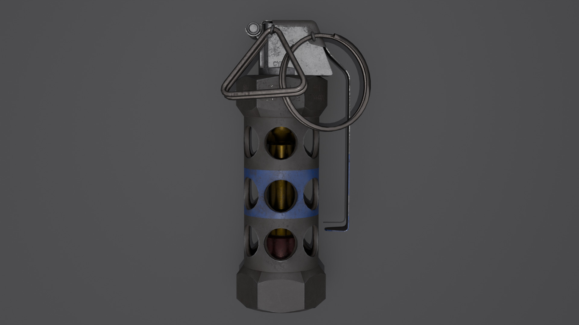 M84 Flashbang Grenade 3D model_1