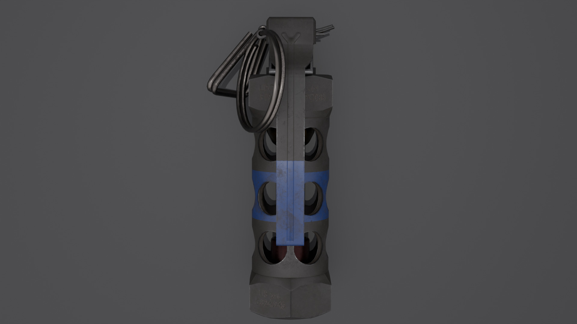 M84 Flashbang Grenade 3D model_3