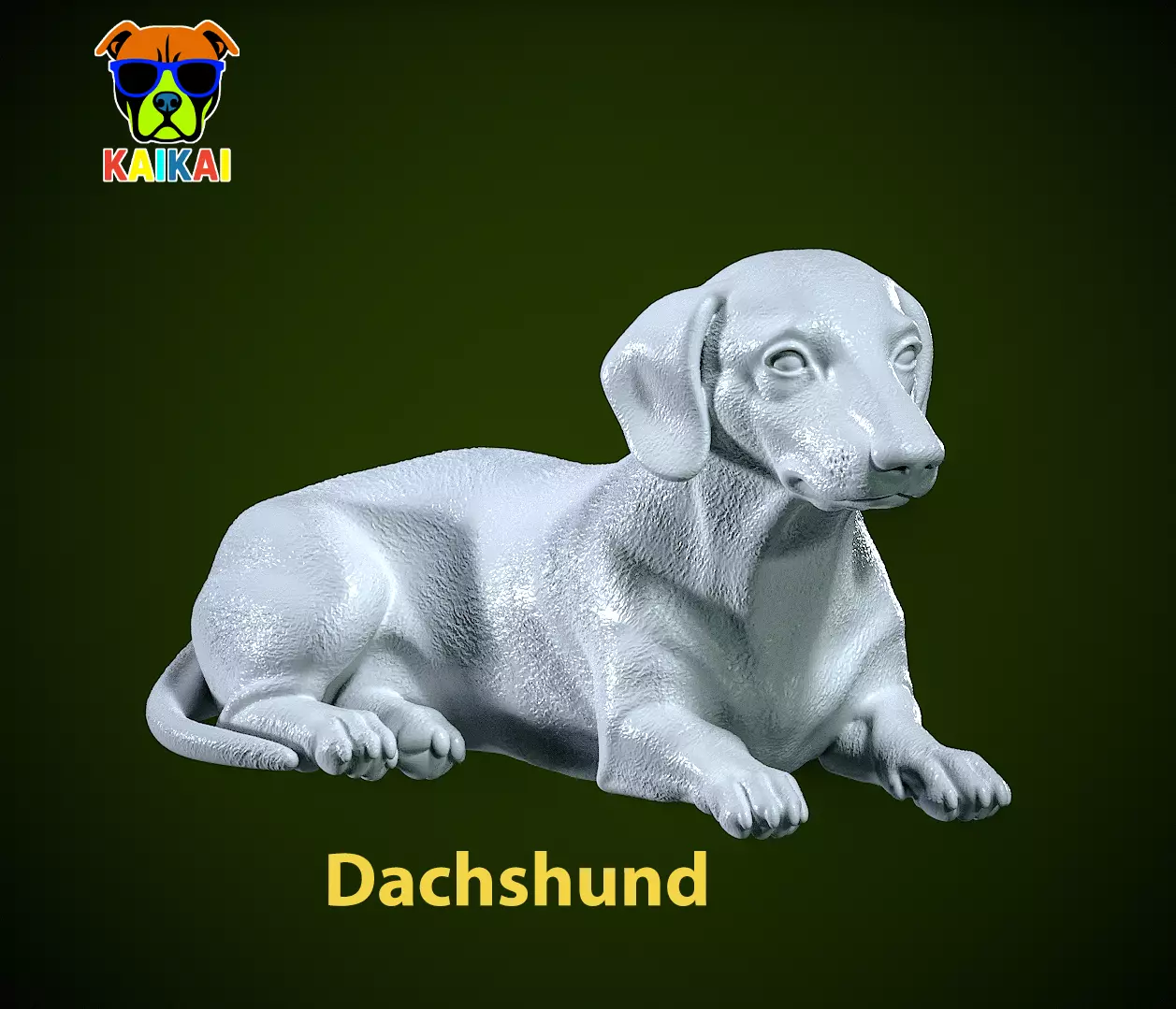 Dachshund in urban vibe - 3D print 3D print model_0