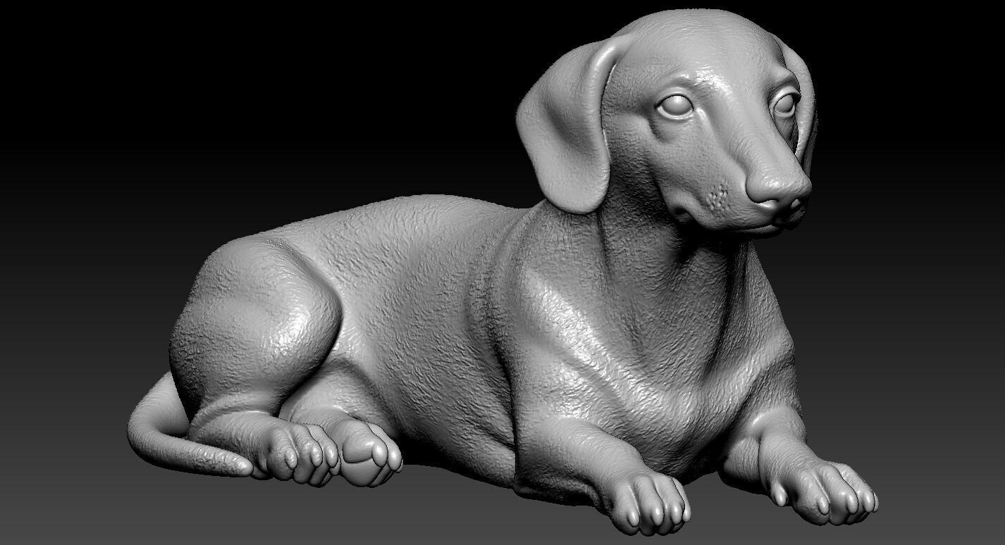 Dachshund in urban vibe - 3D print 3D print model_2