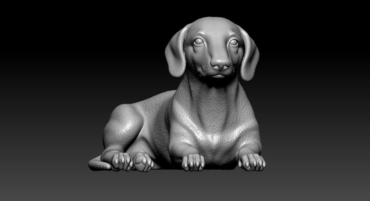 Dachshund in urban vibe - 3D print 3D print model_1