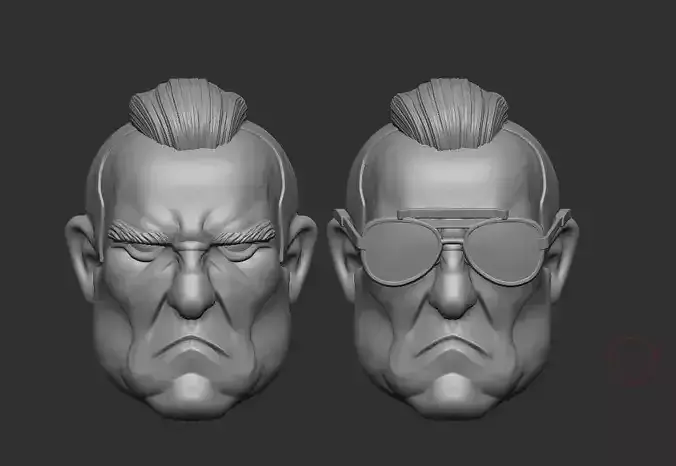Stylized Head 1 for Action Figures 3D print model