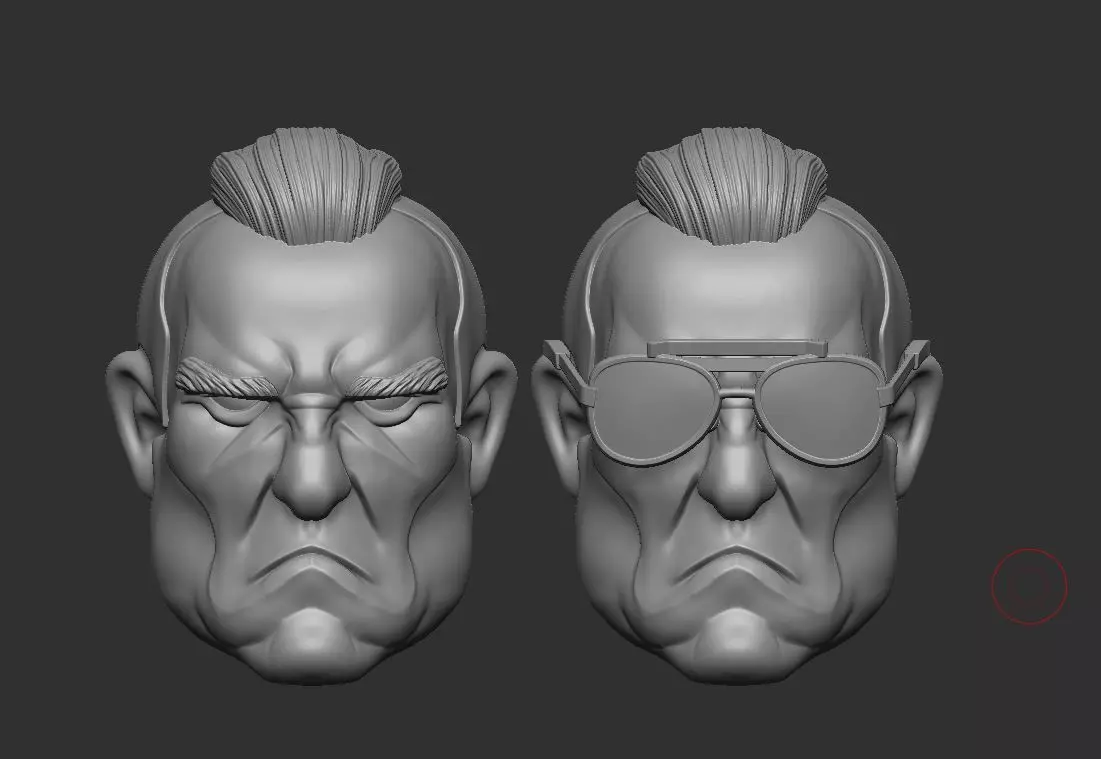 Stylized Head 1 for Action Figures 3D print model