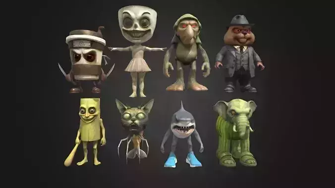 Italian memes horror mod pack 3D model