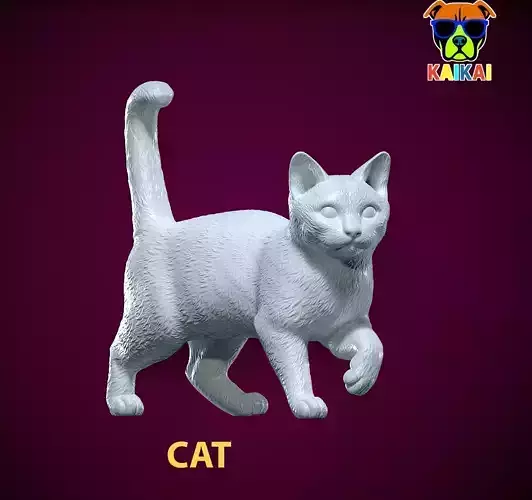 Urban Cat Steps statue - 3D print