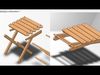 Wooden Foldable Chair  3D Model 3D print model_1