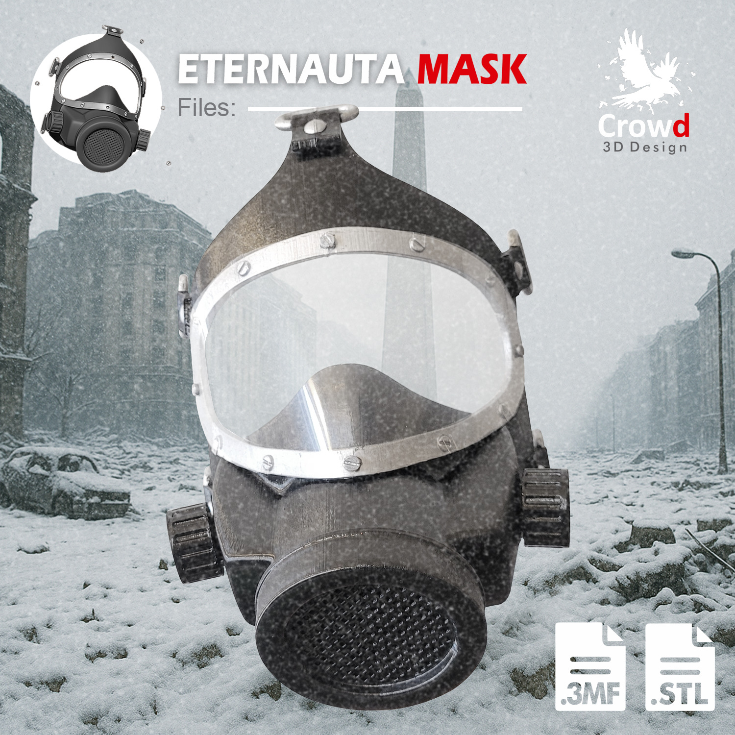 ETERNAUTA MASK 3D print model_1