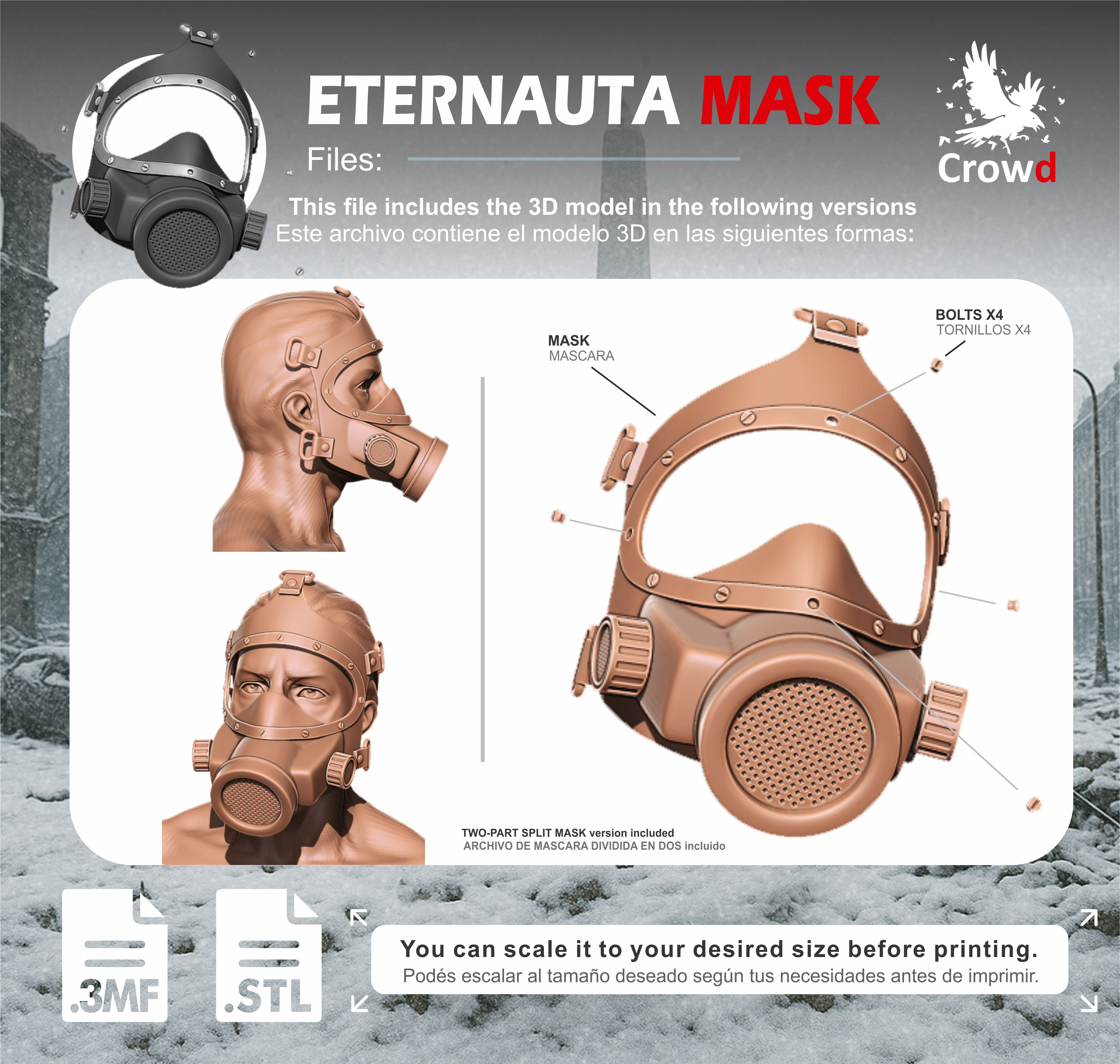 ETERNAUTA MASK 3D print model_5