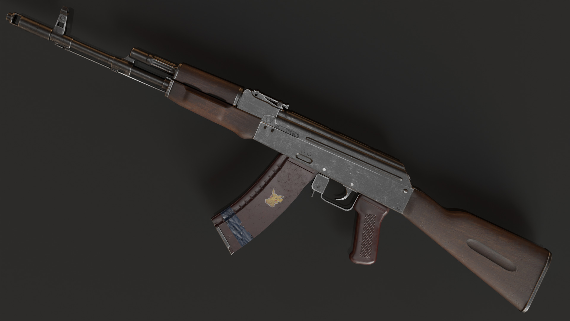 AK-74 Kalashnikov Rifle 3D model_1