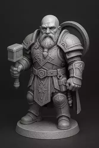 Dwarf Cleric Miniature