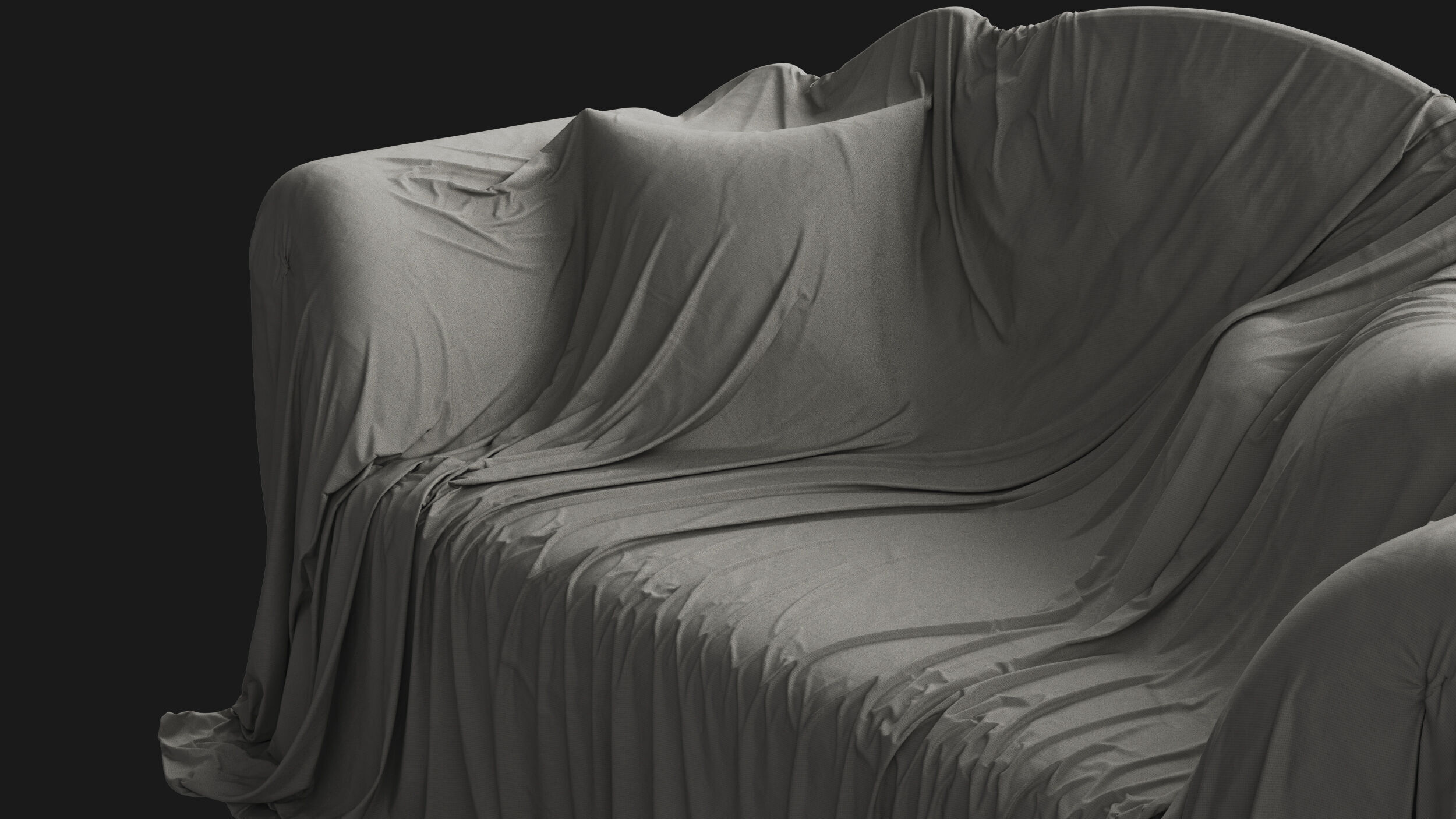 Covered Classic Sofa 01 3D model_6