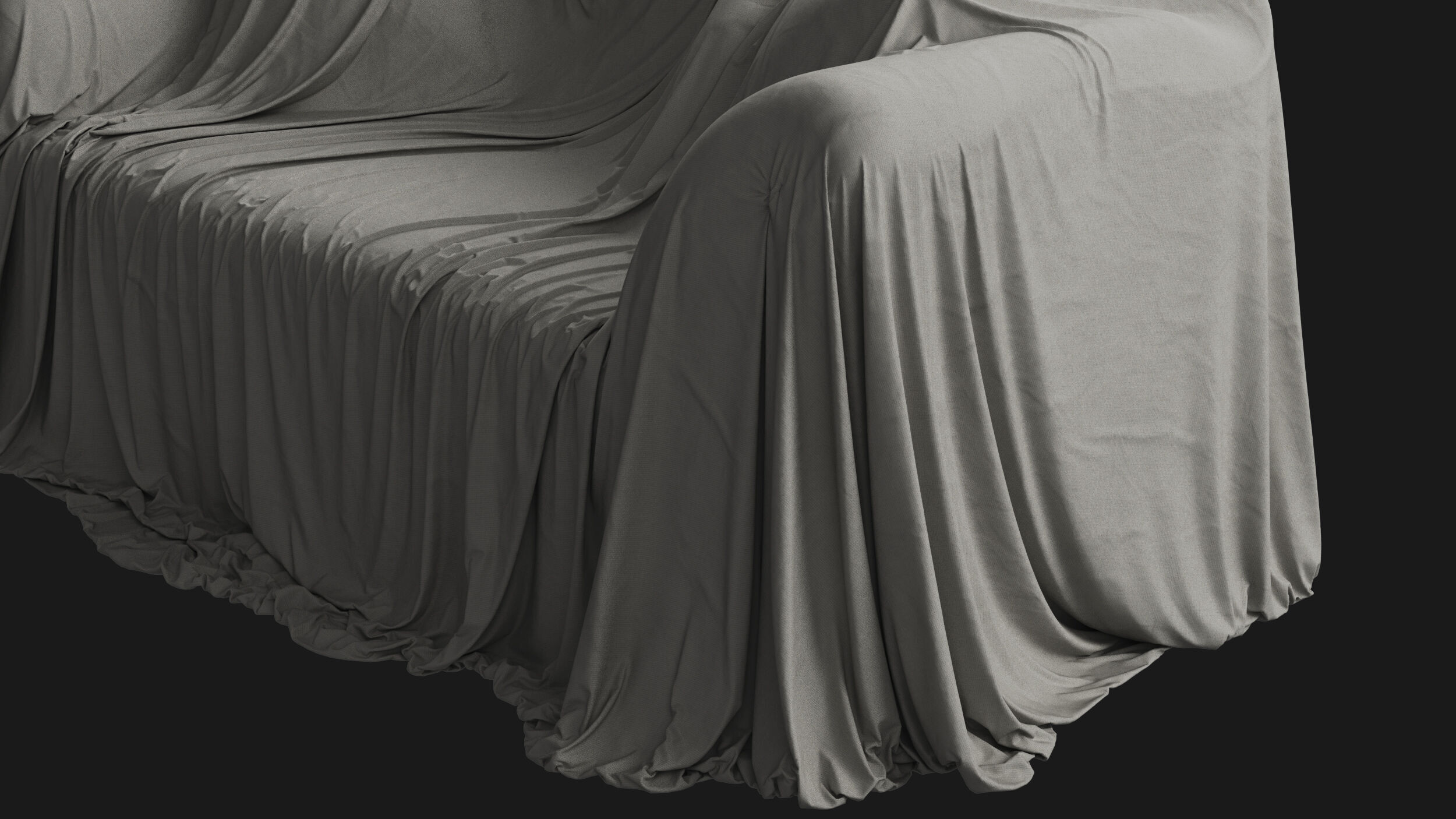 Covered Classic Sofa 01 3D model_7