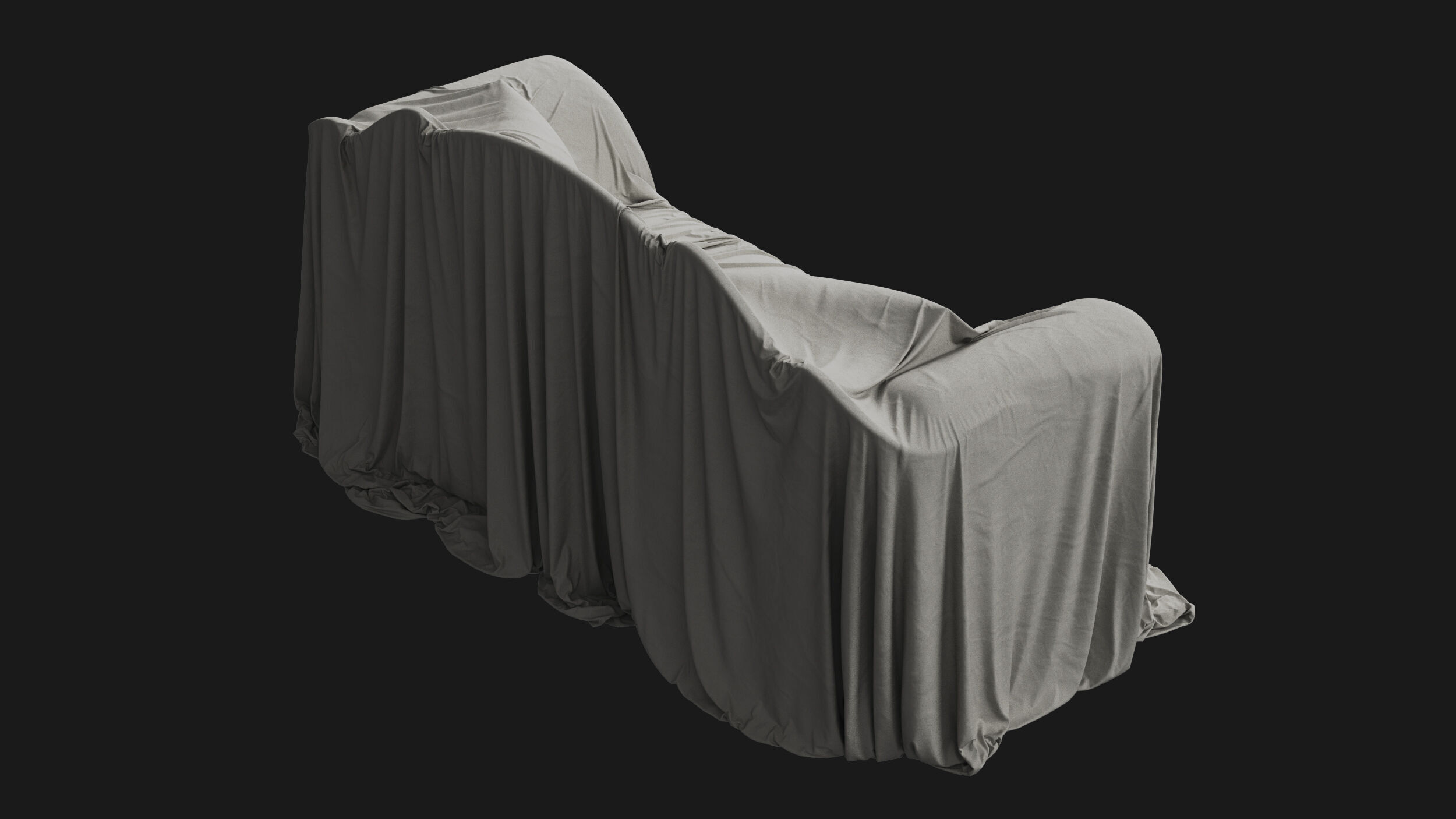 Covered Classic Sofa 01 3D model_2