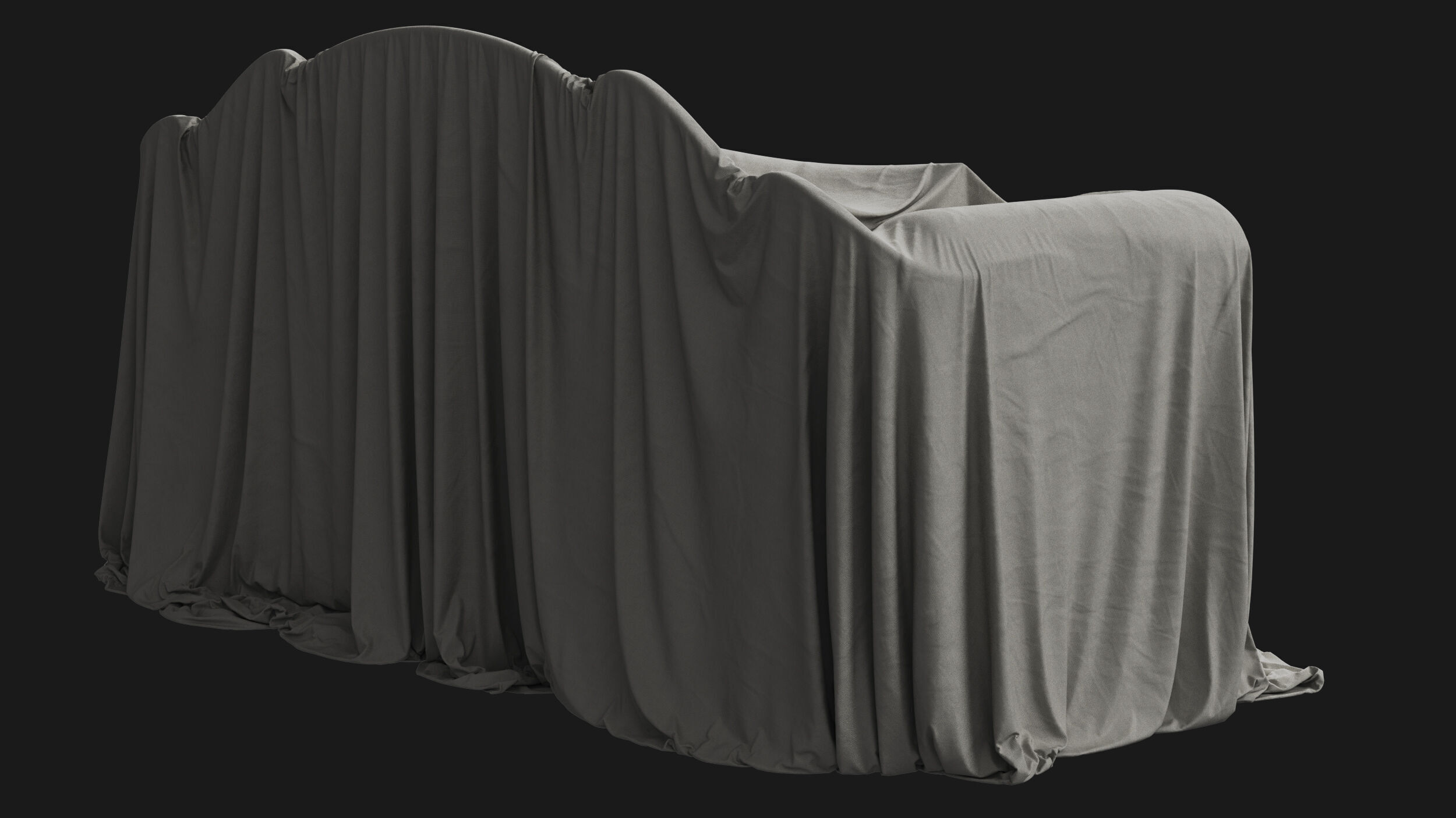 Covered Classic Sofa 01 3D model_5