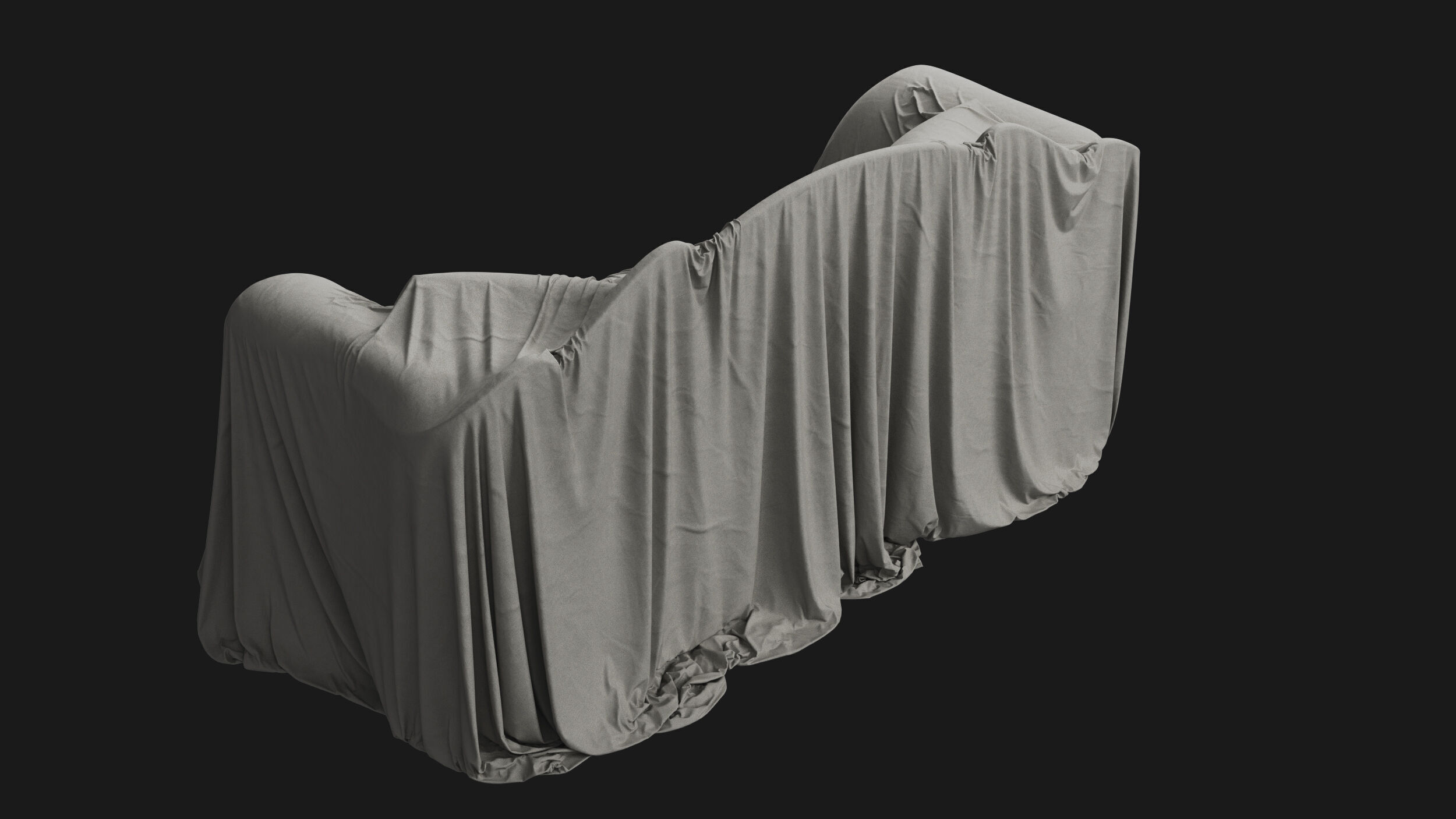 Covered Classic Sofa 01 3D model_1