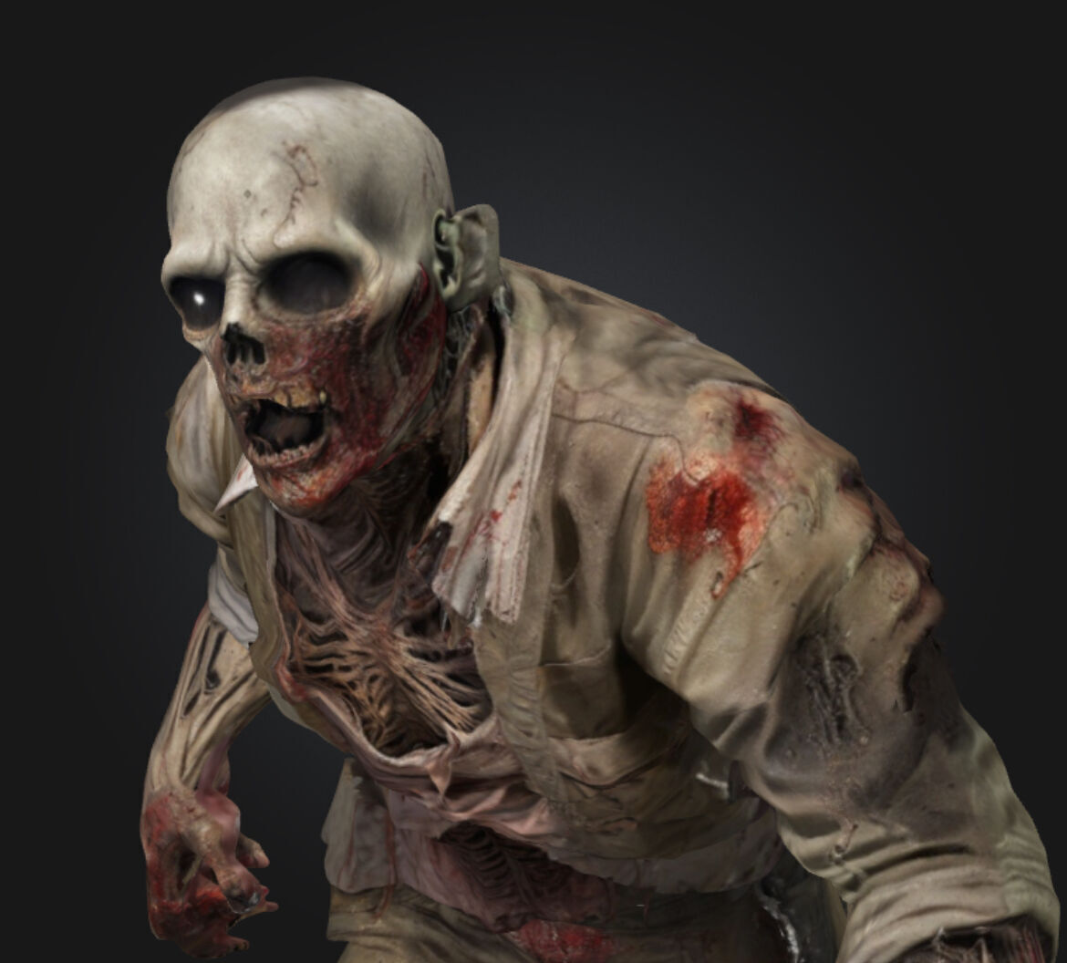 Huge WW2 Zombie 3D model_10