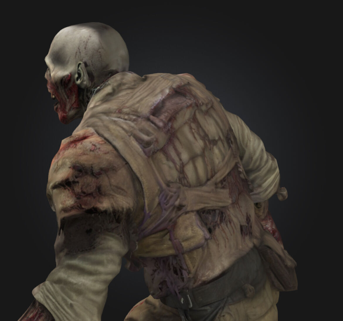 Huge WW2 Zombie 3D model_11