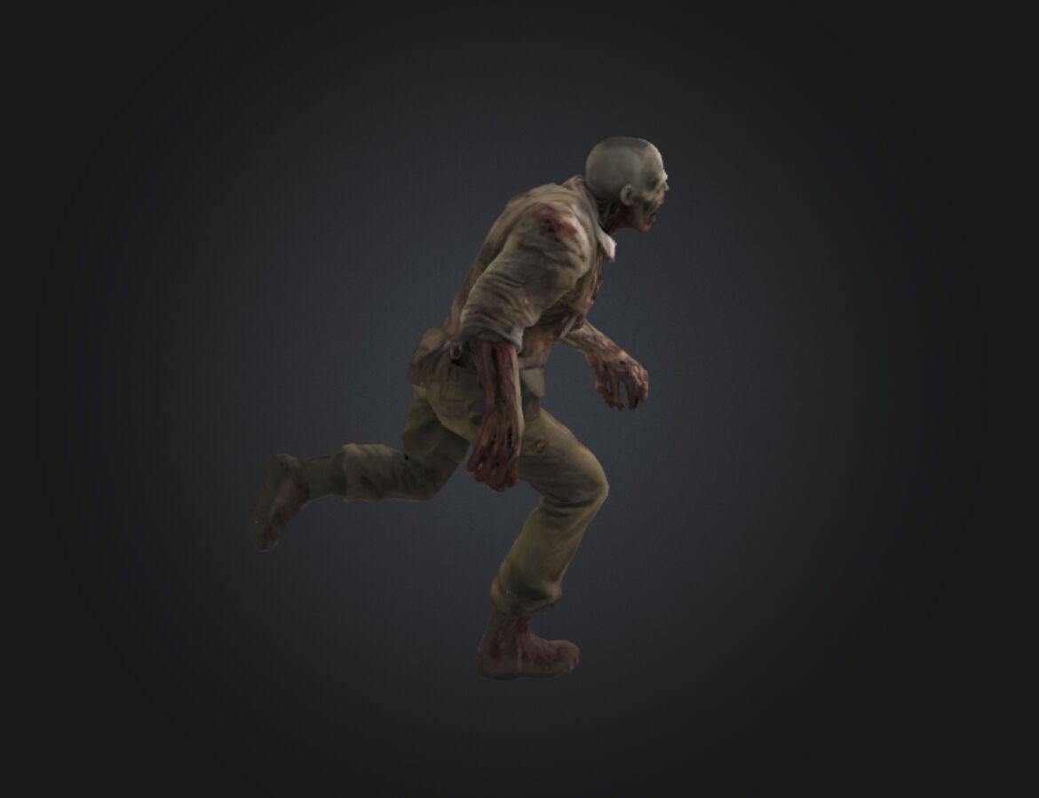 Huge WW2 Zombie 3D model_8