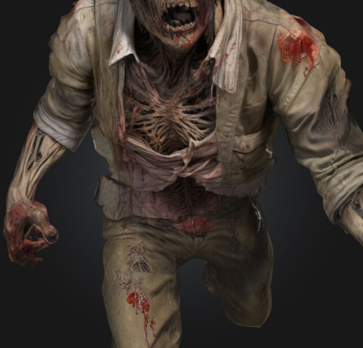 Huge WW2 Zombie 3D model_16