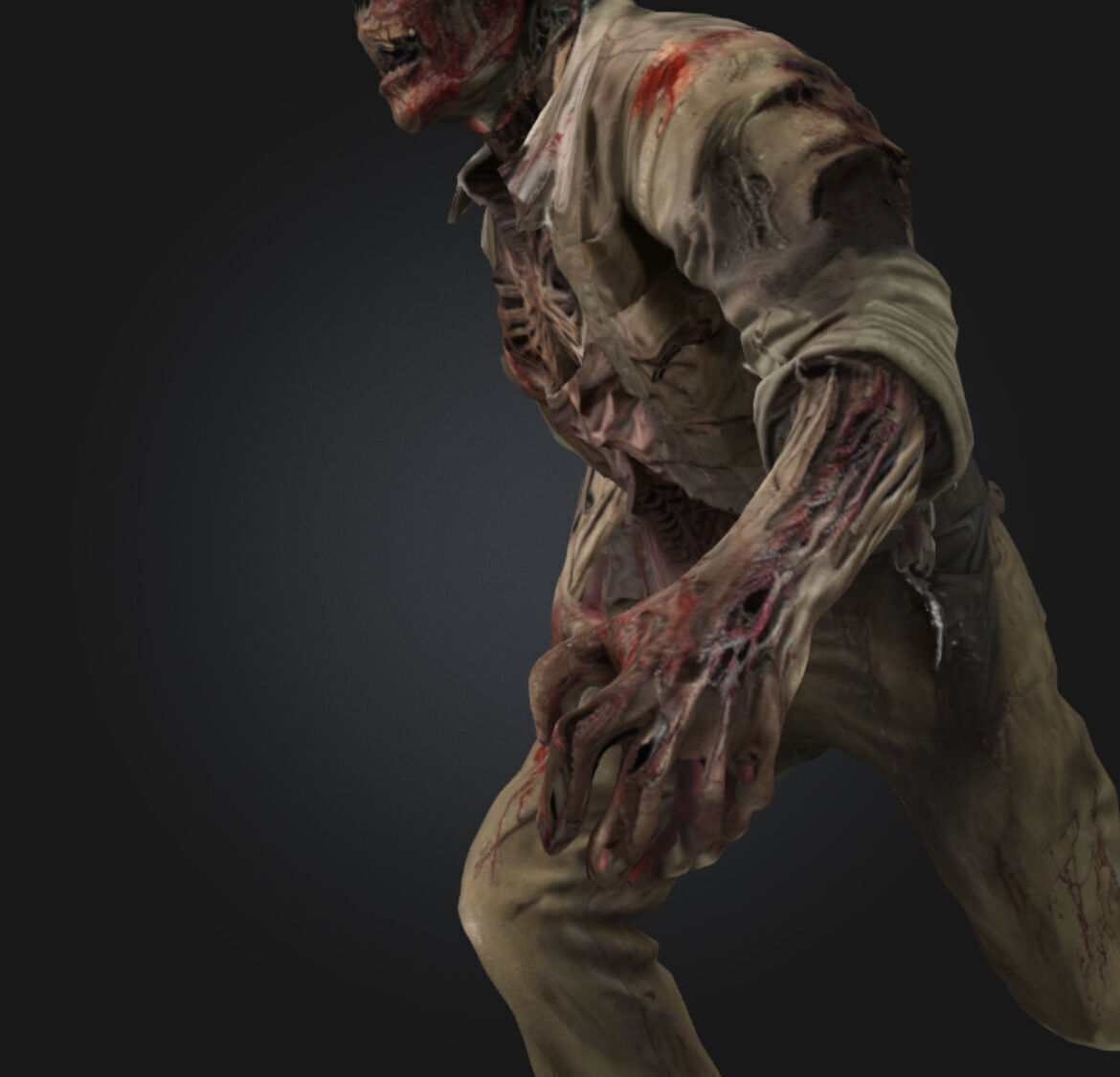 Huge WW2 Zombie 3D model_13