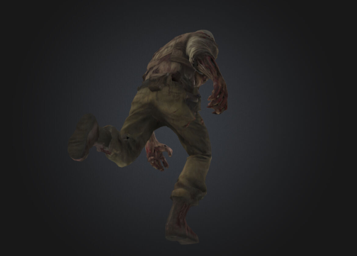 Huge WW2 Zombie 3D model_15