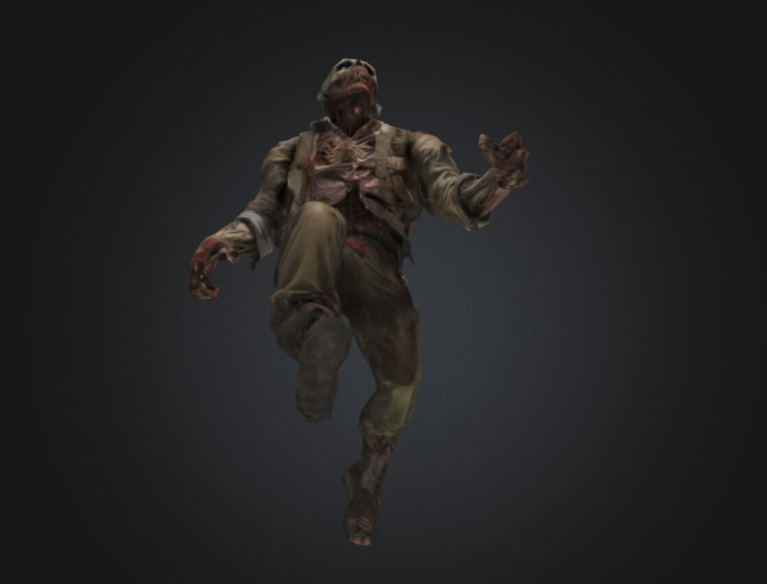 Huge WW2 Zombie 3D model_19