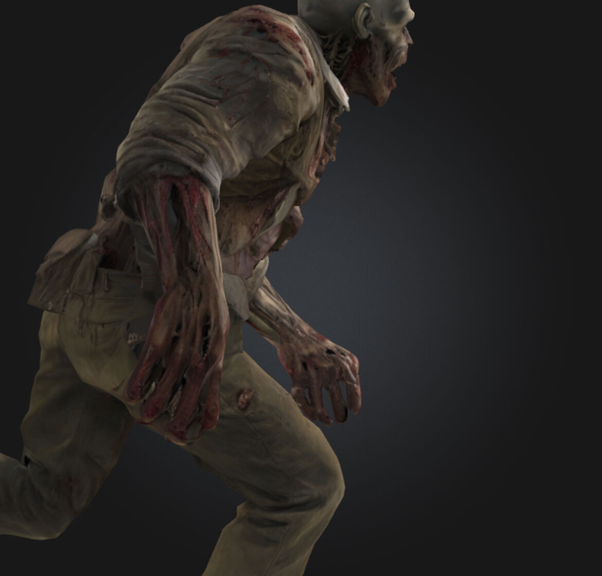 Huge WW2 Zombie 3D model_14