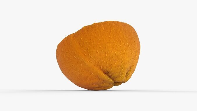 Squeezed Half Orange Peel Skin - Scan Low-poly 3D model 3