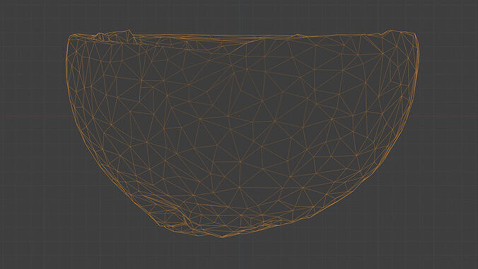 Squeezed Half Orange Peel Skin - Scan Low-poly 3D model 5