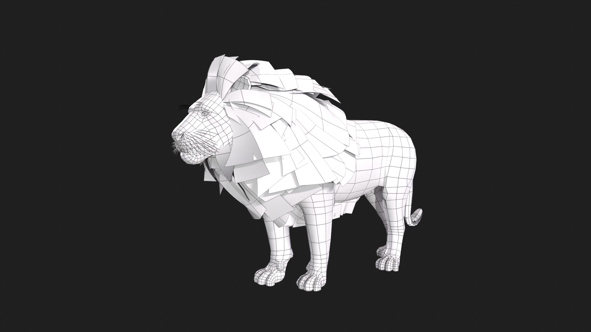 Realistic Lion Rigged and Animated for VR AR Games Low-poly 3D model_12