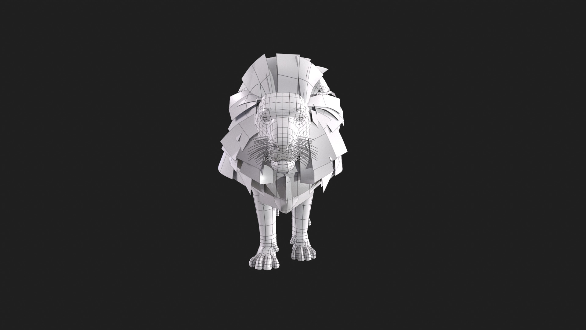 Realistic Lion Rigged and Animated for VR AR Games Low-poly 3D model_13